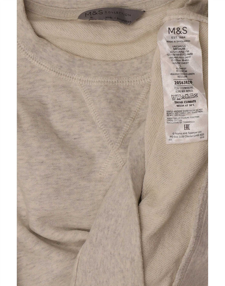 Marks & Spencer Hombre Sudadera tipo jersey de algodón moteado en beige medio