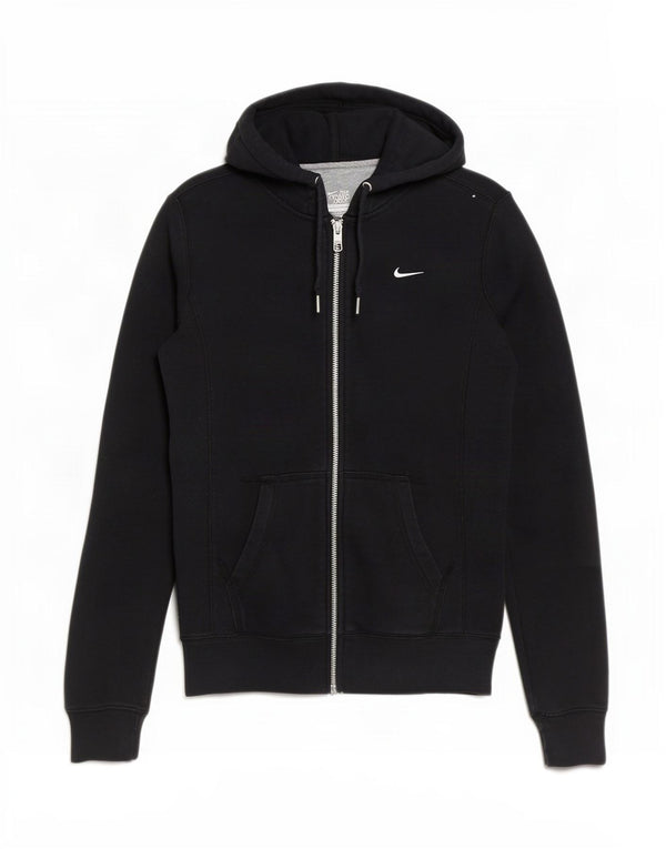 Nike Sudadera con capucha de gran tamaño con cremallera para mujer UK 6 XS Algodón negro
