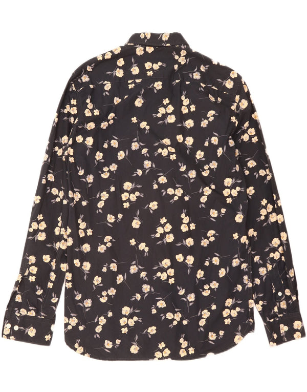 Camisa para hombre French Connection de algodón floral en azul marino mediano
