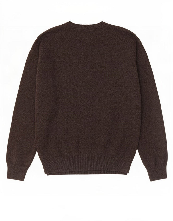 Marks & Spencer Jersey con Cuello en V y Ajuste Regular para Hombre 3XL Lana marrón