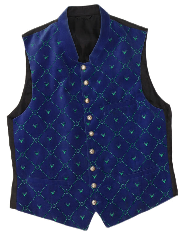 Chaleco Kruger para mujer UK 22 3XL Azul Argyle/Diamond Algodón