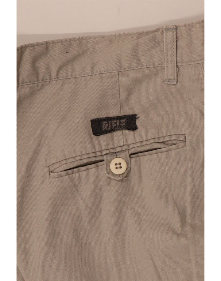 RIFLE Bermudas holgadas de cintura alta para hombre W26 XS Gris