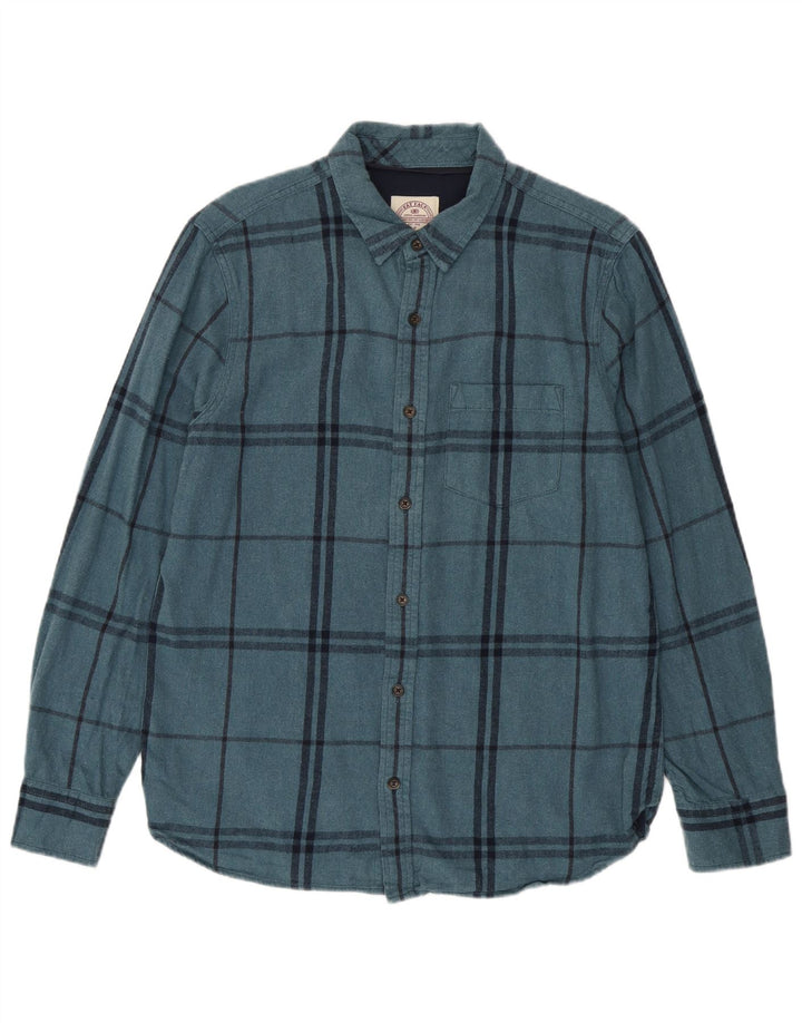 Camisa de franela para hombre de Fat Face de algodón a cuadros en azul medio