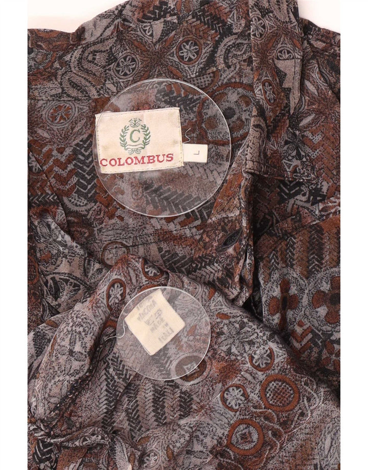 Camisa Colombus Hombre Grande Viscosa Floral Multicolor