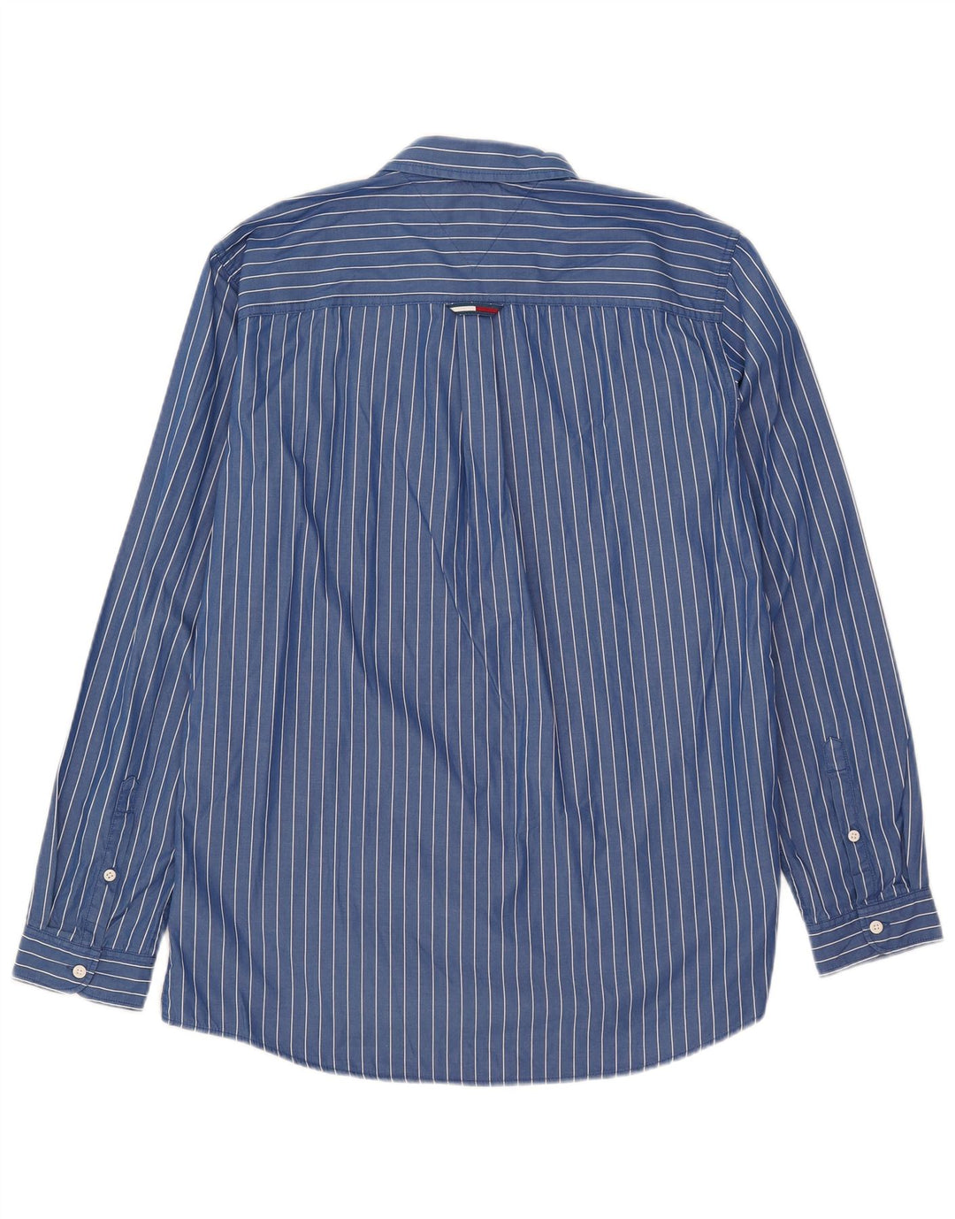 Camisa Tommy Hilfiger de corte regular para hombre de algodón a rayas azules grandes