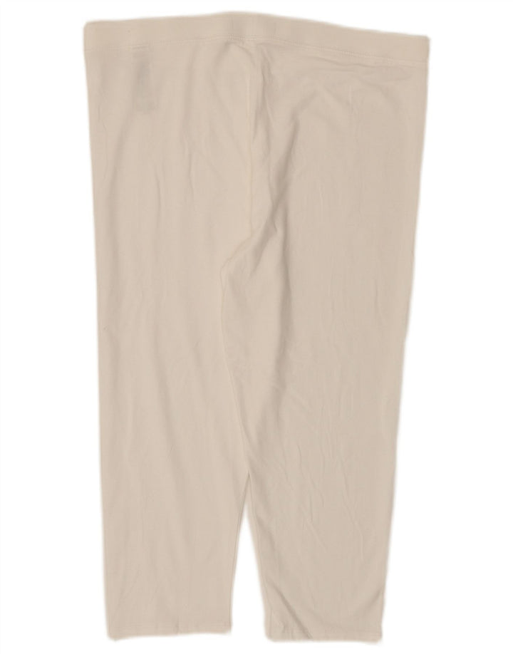 Marks & Spencer Leggings Capri para Mujer Reino Unido 46 Grande Algodón Blanco