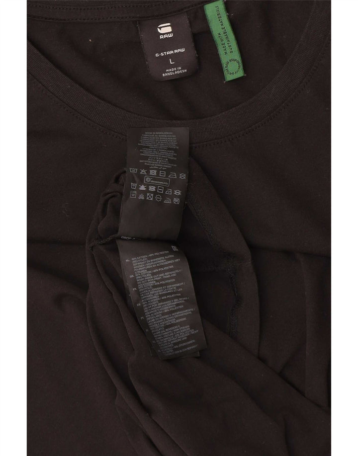 G-Star Hombre Camiseta Top Grande Algodón Negro