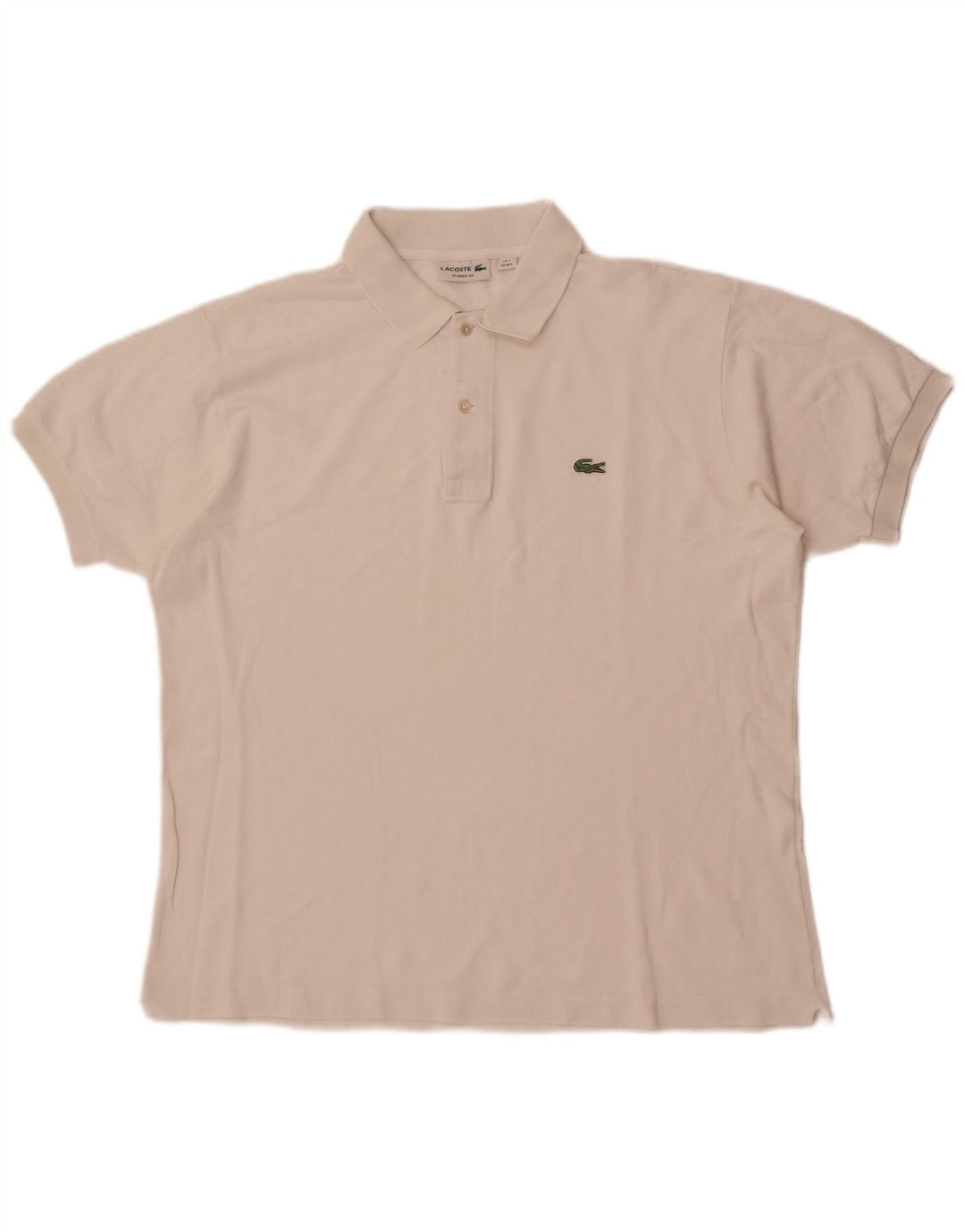 Lacoste Polo de ajuste clásico para hombre talla 5 grande blanco