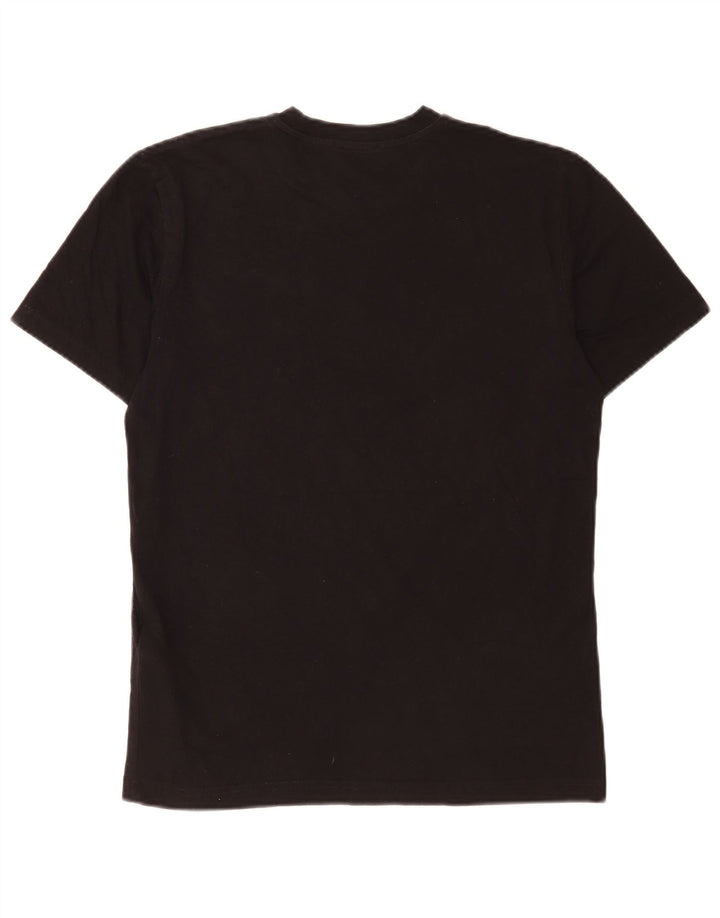 Diesel Hombre Camiseta Gráfica Top Pequeño Algodón Negro