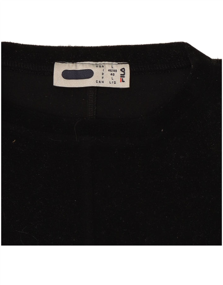 Fila Mujer Top Manga Larga UK 46 Grande Negro