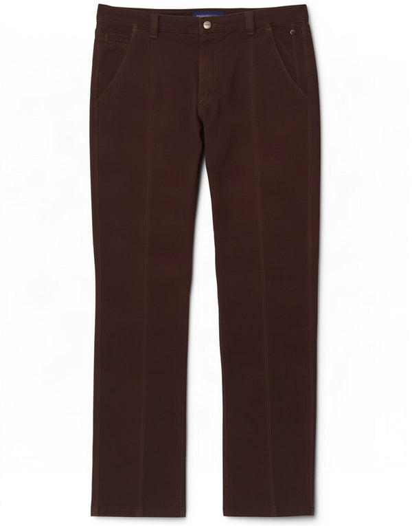 Pantalones chinos rectos Trussardi para hombre IT 50 Large W34 L32 Marrón Algodón