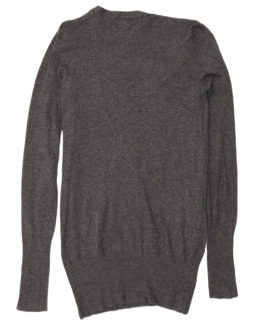 ZARA Mujer Jersey con Cuello en V Jersey UK 42 Gris Medio