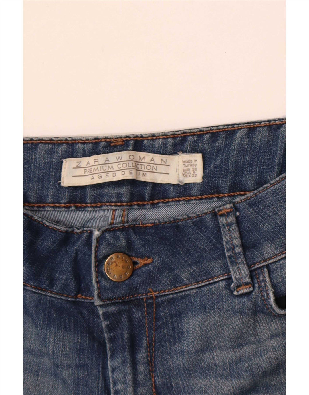 Zara Jeans Acampanados Para Mujer EU 38 Small W28 L30 Azul