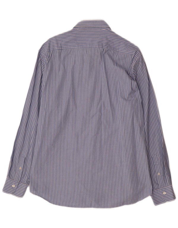 Camisa Carrera Hombre 2XL Algodón Rayas Azul