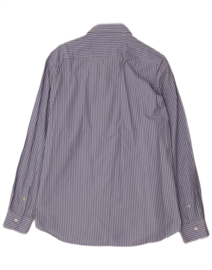 Camisa Carrera Hombre 2XL Algodón Rayas Azul