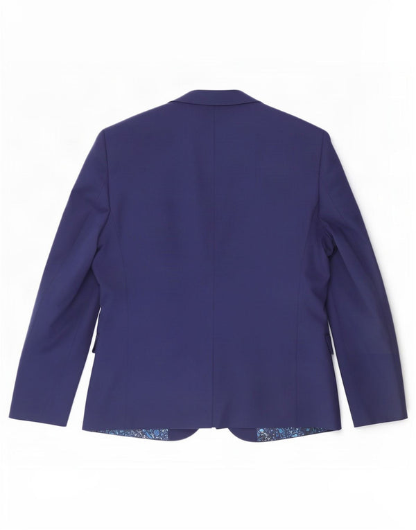 Marks & Spencer Chaqueta tipo blazer con 1 botón para hombre UK 42 Grande Poliéster azul marino