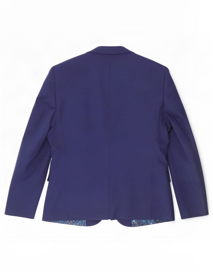 Marks & Spencer Chaqueta tipo blazer con 1 botón para hombre UK 42 Grande Poliéster azul marino