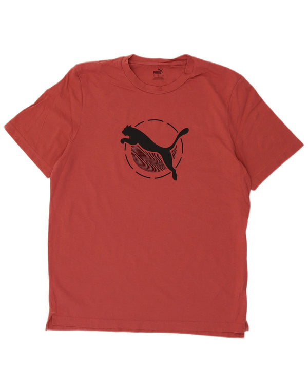 Puma - Camiseta gráfica para hombre, talla grande, algodón rojo