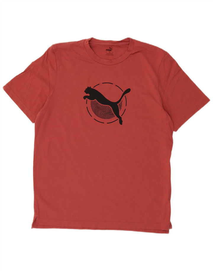 Puma - Camiseta gráfica para hombre, talla grande, algodón rojo