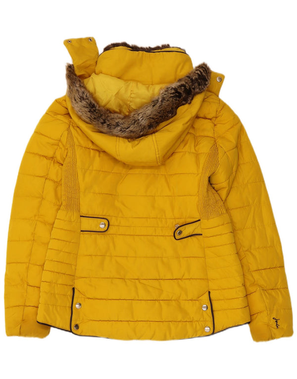 Chaqueta acolchada con capucha para mujer Joules UK 44 Poliéster amarillo medio