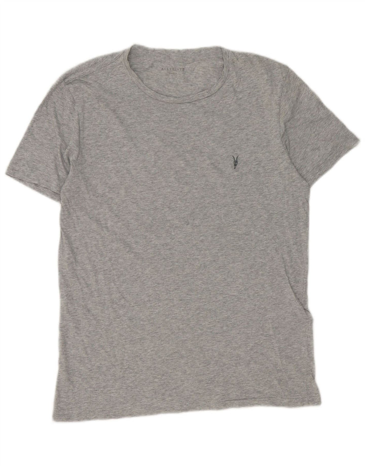Camiseta All Saints Hombre Top Algodón Moteado Gris Medio
