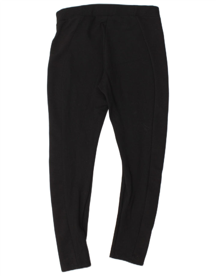 Zara Mujer Leggings UK 44 Grande Viscosa Negra
