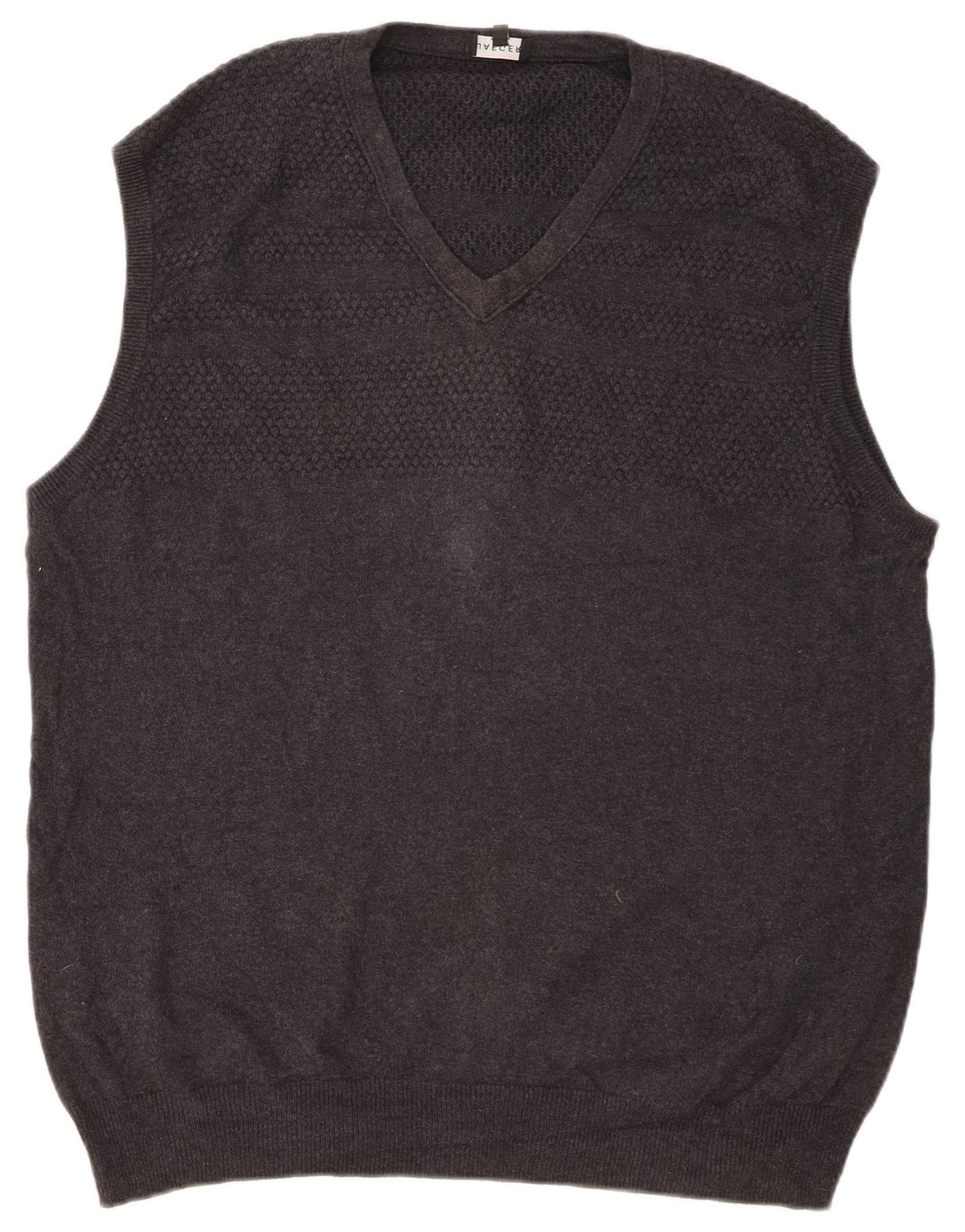 JAEGER Chaleco para hombre Camiseta sin mangas Grande Gris Algodón