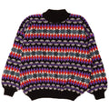 Vintage hombres tortuga cuello jumper suéter grande multicolor Fair Isle