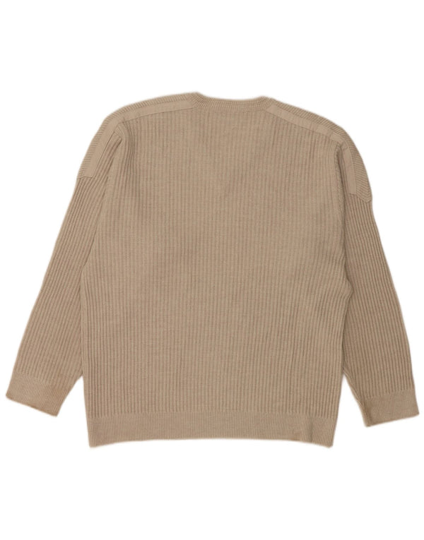 Green Coast Jersey con Cuello en V para Hombre IT 52 Large Gris Lana Merino
