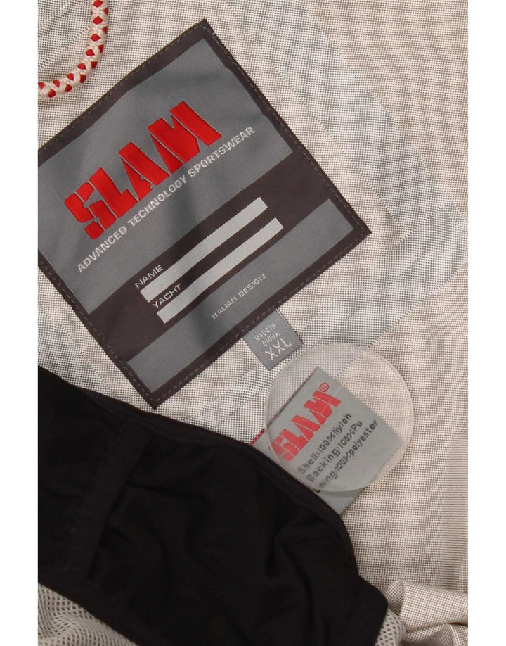 Slam Chaqueta impermeable para hombre UK 44 2XL Nylon blanco