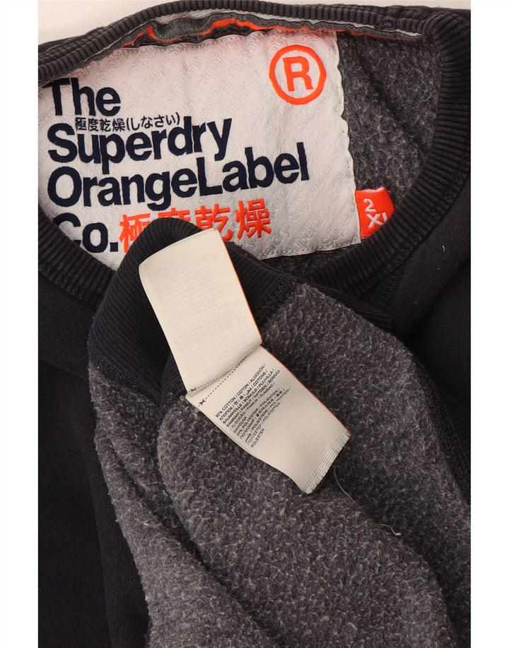 Superdry Sudadera Jumper para Hombre 2XL Algodón Negro