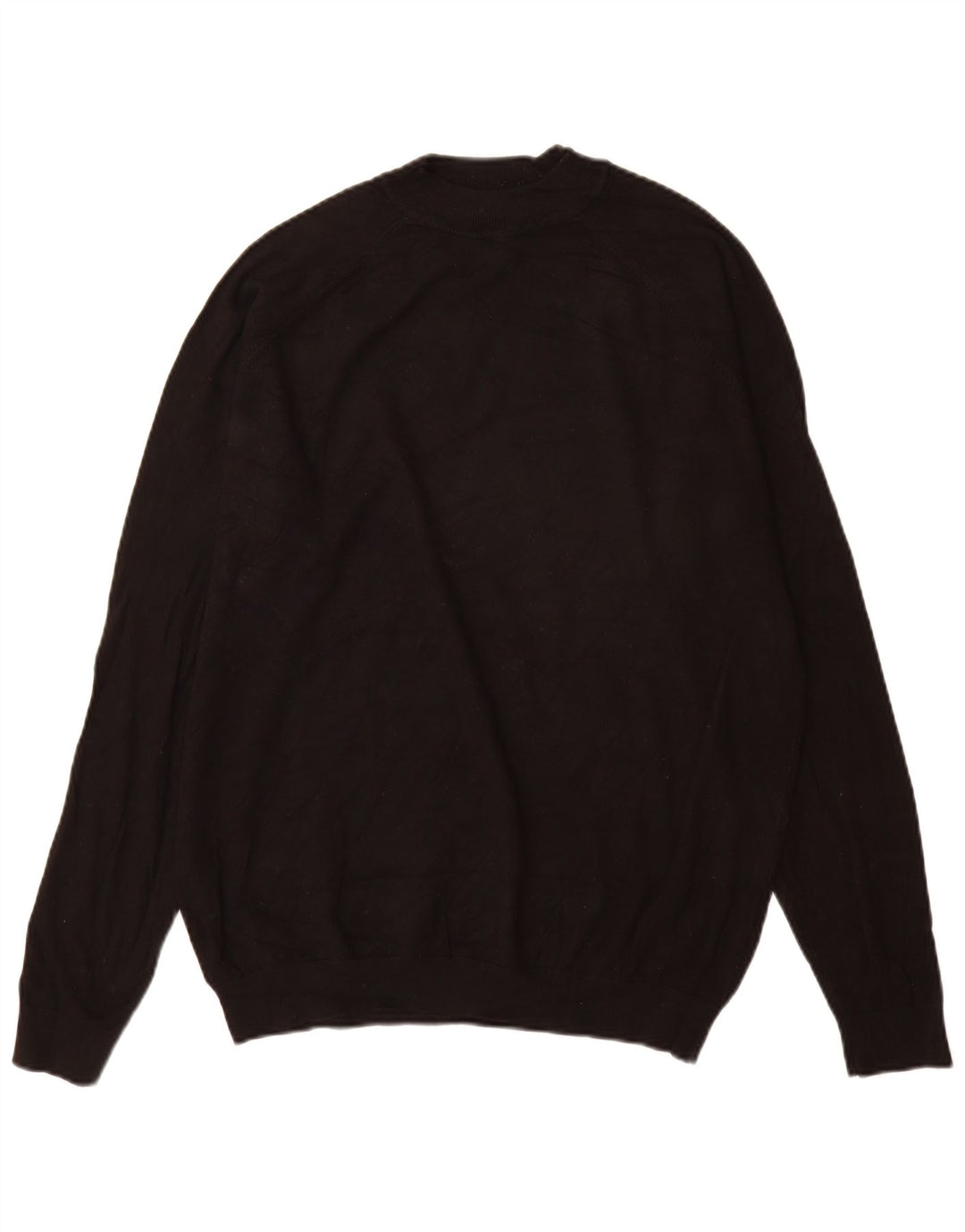Zara Hombre Jersey Con Cuello Alto De Viscosa Negro Grande