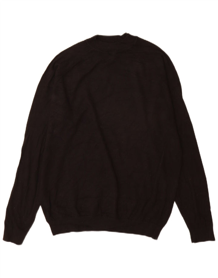 Zara Hombre Jersey Con Cuello Alto De Viscosa Negro Grande