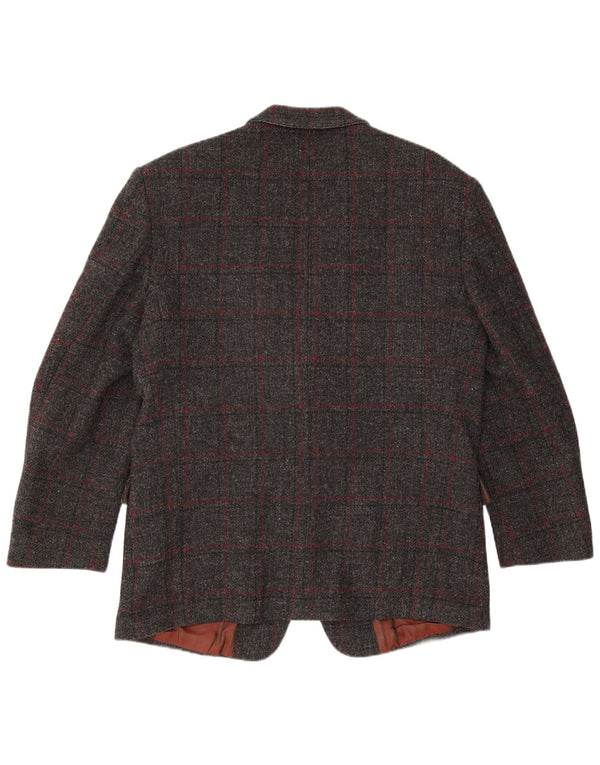 Scirocco Chaqueta tipo blazer Harris Tweed de 2 botones para hombre UK 40 Large Grey Check