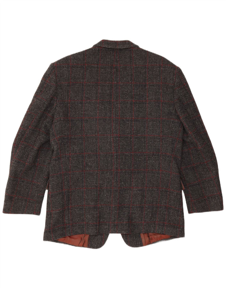 Scirocco Chaqueta tipo blazer Harris Tweed de 2 botones para hombre UK 40 Large Grey Check