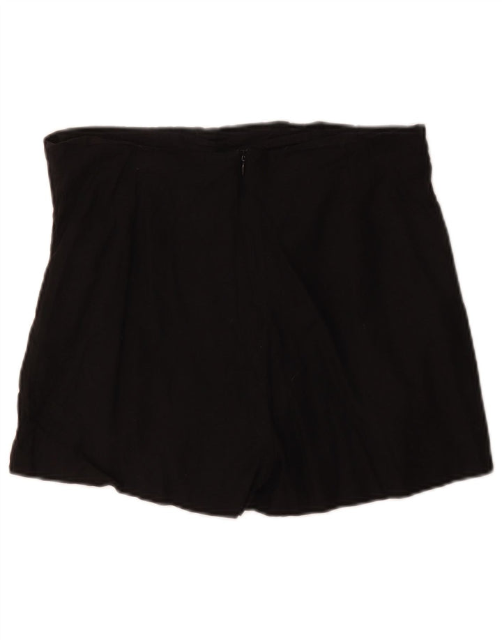 Zara Mujer Pantalones Cortos Casuales Grande W30 Negro