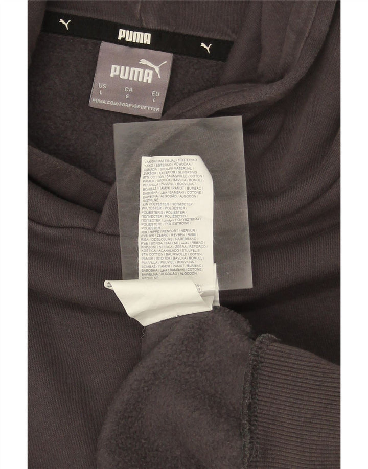 PUMA Mens Hoodie Jumper Large Grey Cotton Vintage Puma and Second-Hand Puma from Messina Hembry 