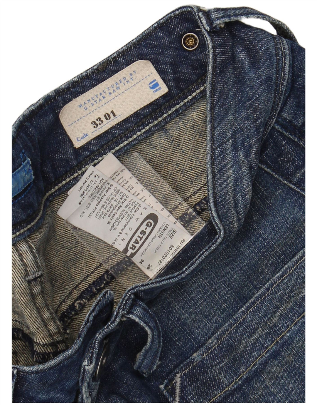 G-STAR Vaqueros Super Slim Mujer W28 L34 Algodón Azul