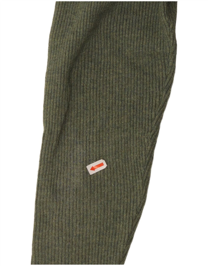 MARKS & SPENCER Suéter con cuello en V para mujer UK 46 Poliéster verde grande