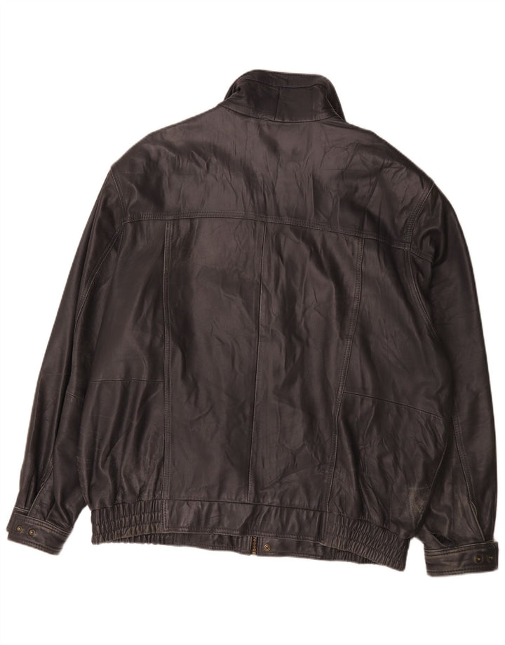 Gazelli Chaqueta de cuero para hombre UK 44 2XL Negro