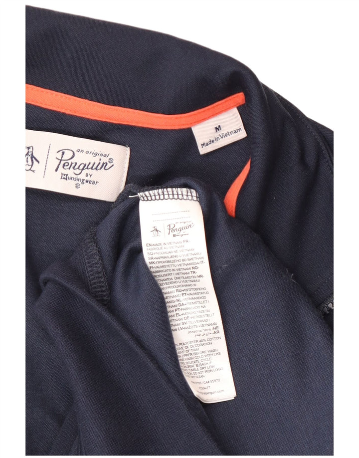 Penguin Hombre Chándal Top Chaqueta Medium Azul Marino Colorblock Deportes
