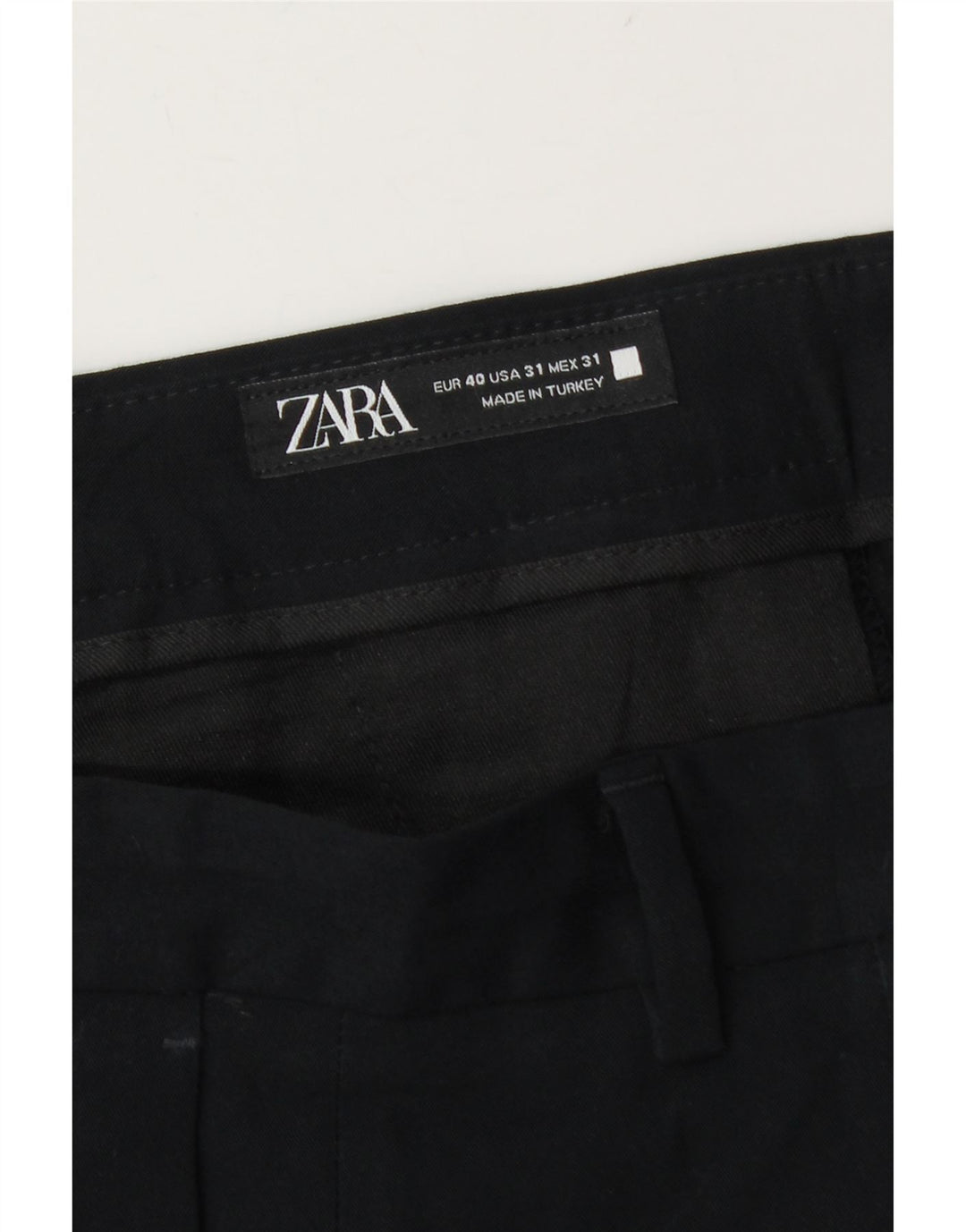 Zara Mens Slim Chino Pantalones EU 40 Medium W31 L28 Negro