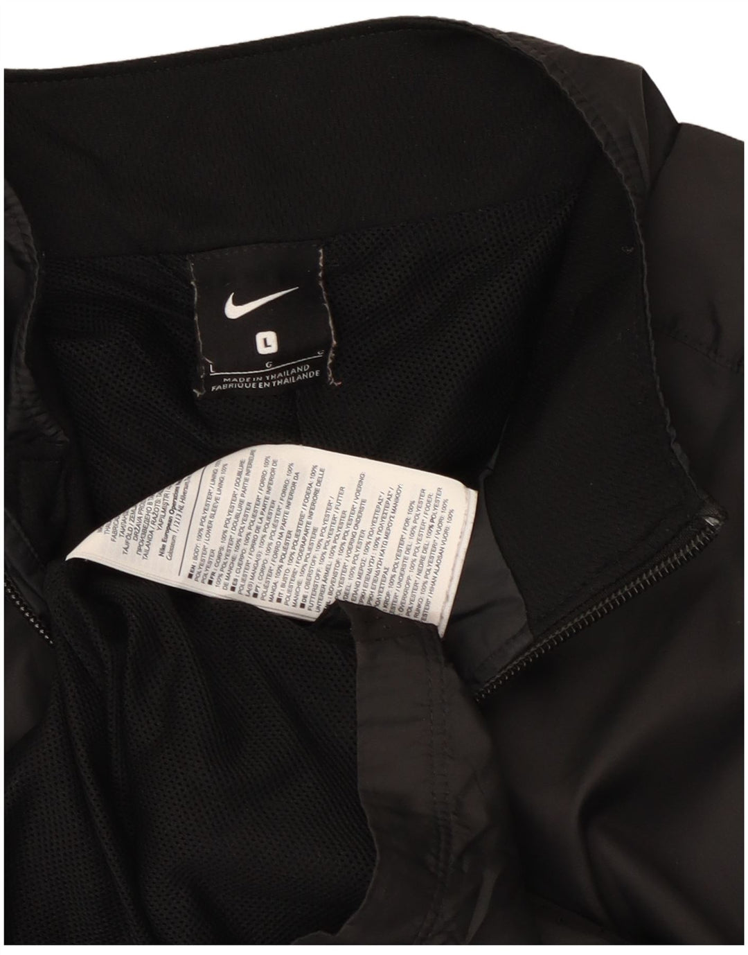 Nike - Chaqueta de chándal para hombre, talla grande, poliéster negro