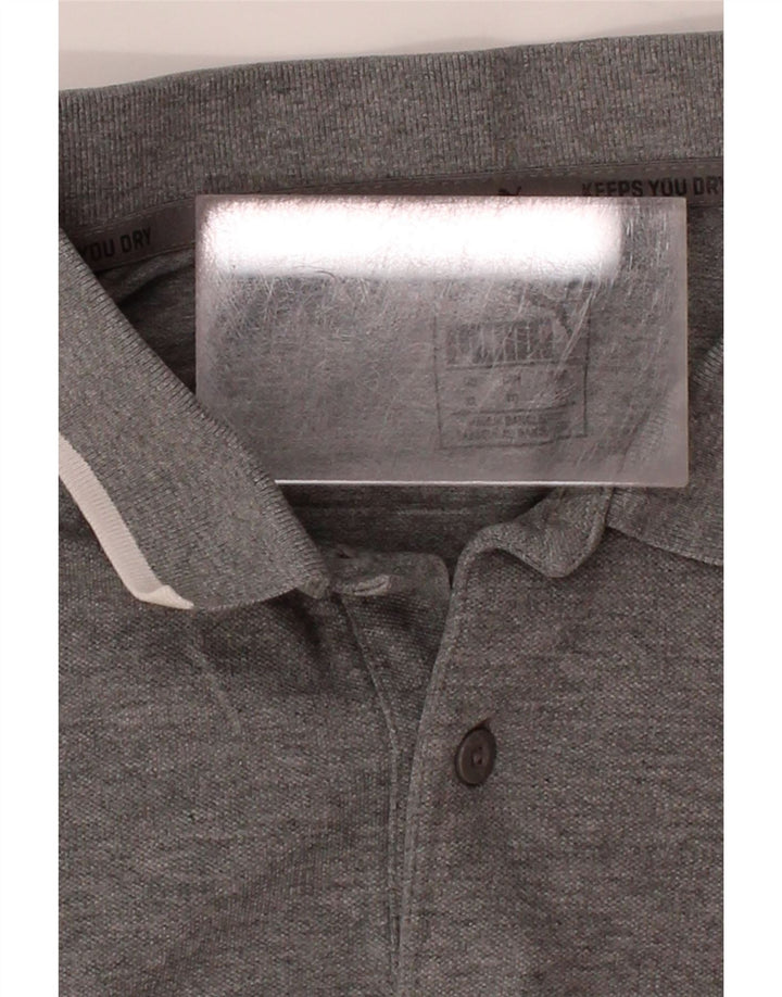 PUMA Mens Polo Shirt XL Grey Cotton Vintage Puma and Second-Hand Puma from Messina Hembry 