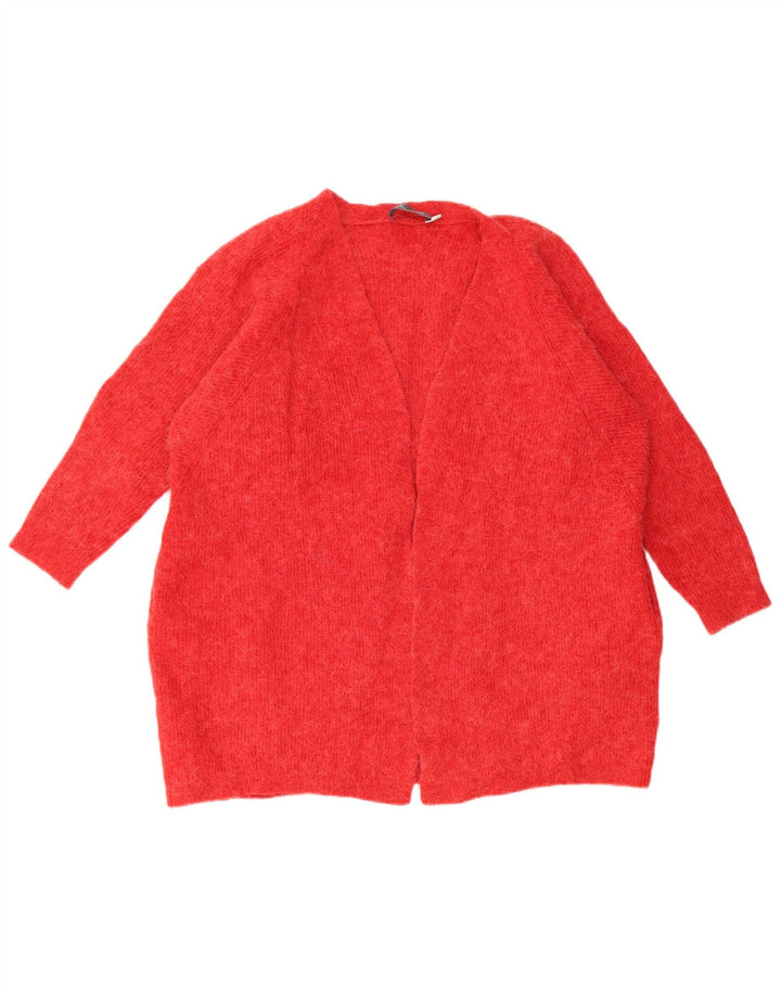 MINT VELVET Suéter tipo cárdigan abierto de gran tamaño para mujer UK 46 Grande Rojo