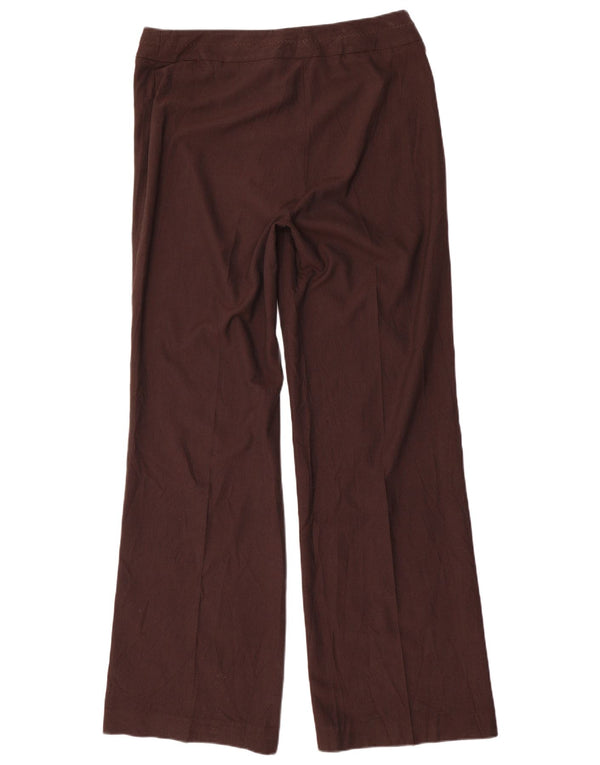 Marks & Spencer Pantalones casuales de pierna ancha para mujer UK 44 Large W32 L34 Marrón