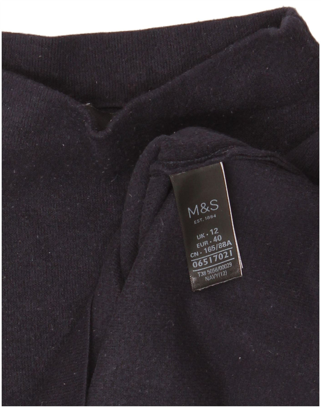 Marks & Spencer Top para mujer de manga larga UK 42 Viscosa azul marino mediano