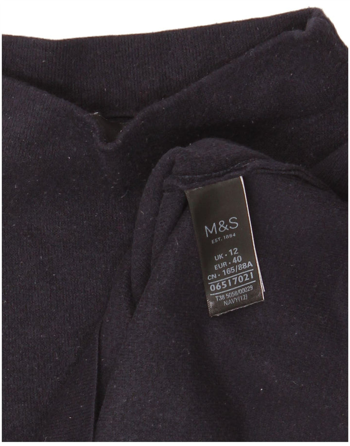 Marks & Spencer Top para mujer de manga larga UK 42 Viscosa azul marino mediano
