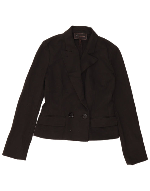 BCBGMAXAZRIA Chaqueta tipo blazer con doble botonadura para mujer UK 6 XS Poliéster negro