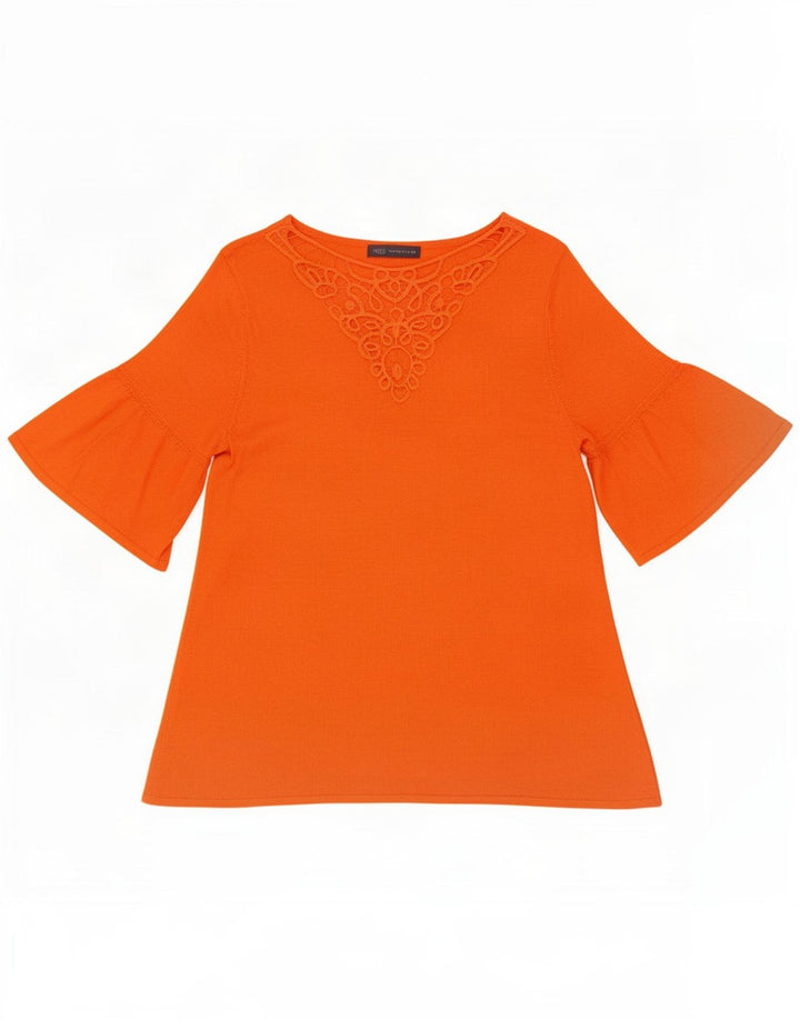 Marks & Spencer Blusa para Mujer Top UK 44 Acrílico Naranja Medio